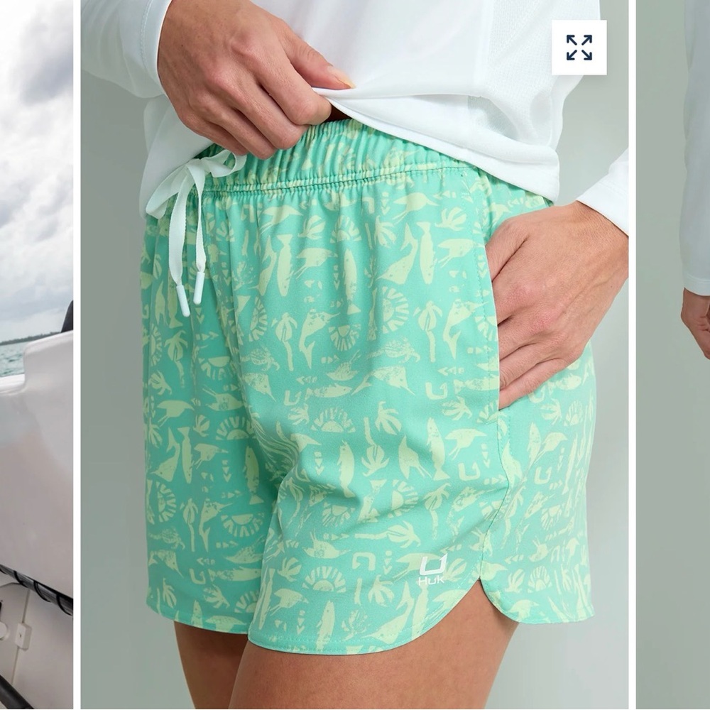 NWT HUK Fishing W Pursit Volley Printed Shorts - Picture 5 of 5